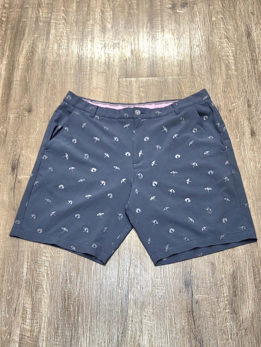 Puma Men's Preowned Arnold Palmer AP Umbrella Golf Shorts Navy Size 38